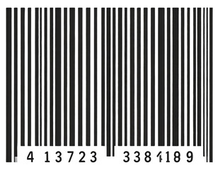  Simple black barcode icon with vertical lines isolated on transparent background PNG