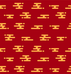 Chinese Pattern New Year. Red Chinese Pattern for Imlek. Oriental Pattern. Red Seamless Pattern. Japanese Seamless Pattern. Asian Oriental Pattern.