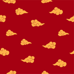 Chinese Pattern New Year. Red Chinese Pattern for Imlek. Oriental Pattern. Red Seamless Pattern. Japanese Seamless Pattern. Asian Oriental Pattern.