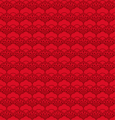 Chinese Pattern New Year. Red Chinese Pattern for Imlek. Oriental Pattern. Red Seamless Pattern. Japanese Seamless Pattern. Asian Oriental Pattern.