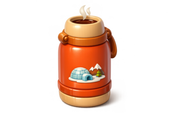 Arctic camping thermos with igloo design for winter adventures and outdoor gear enthusiasts