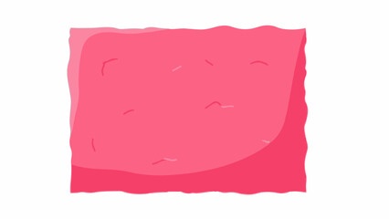 Obraz premium A stylized pink square with a wavy border and subtle texture lines