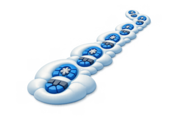 Arctic footprint trail conceptual design for nature exploration and winter adventure visuals