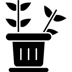 Plant Pot Icon Vector Element
