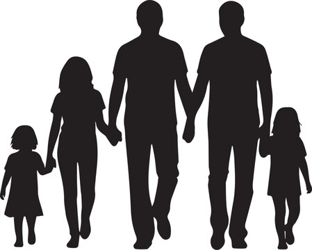 Family holding hands together