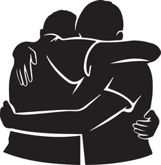 Two people embracing