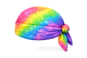 Vibrant holi celebration bandana icon with colorful rainbow design for festive apparel and accessories
