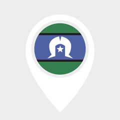 Torres Strait Islander Flag Location Pin Icon