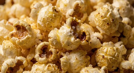 Close-up of delicious caramel popcorn, a sweet and salty snack