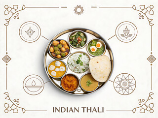 Luxury Indian thali poster