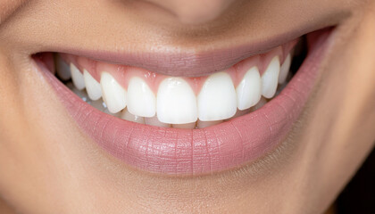 Beautiful Natural Smile with Healthy White Teeth.