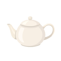 Obraz premium Minimal Ceramic Teapot Kitchen Illustration