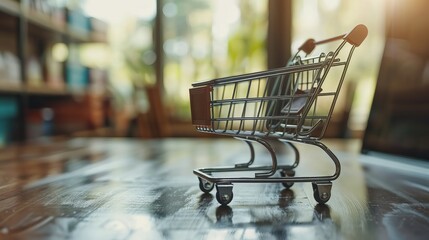 Exploring e commerce  user engaging in online shopping via smartphone with cart icon for purchases