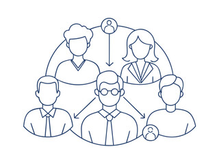 Team Collaboration and Communication Network Diagram
