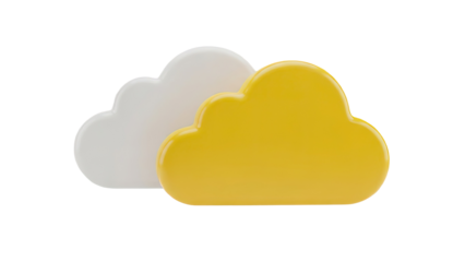 Yellow and White Clouds