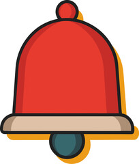 Red bell with gold accents