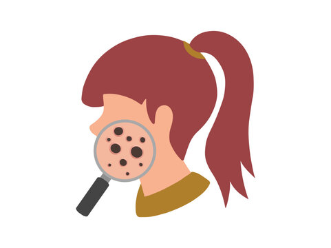 Hand Drawn Acne Blackhead Clip Art
