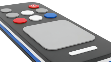 Modern Remote Control with Circular Buttons and Touchpad