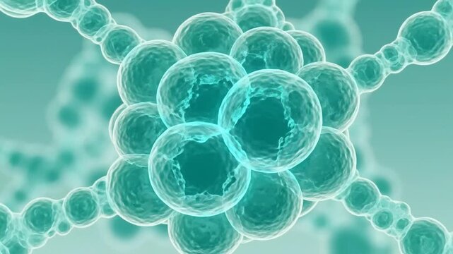 Abstract molecular structure cellular network concept visualization