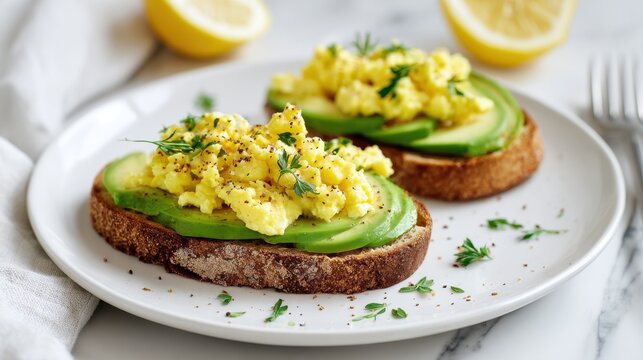 Avocado egg toast