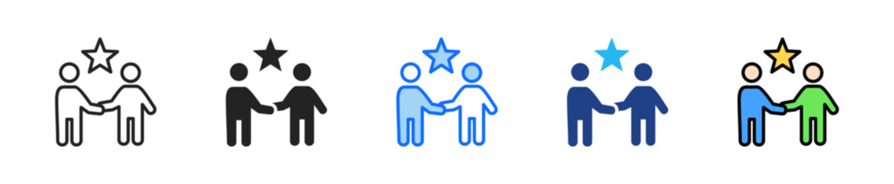 Peer Recognition Icon Set Multiple Style Collection