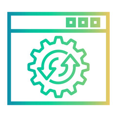 data integration Line Gradient Icon