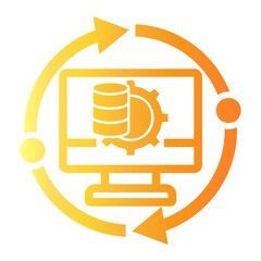 data integration Line Gradient Icon