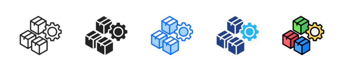 Obraz premium Inventory Control Icon Set Multiple Style Collection