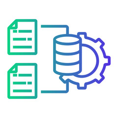 data integration Line Gradient Icon