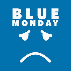 Obraz premium Vector graphic of Blue Monday ideal for Blue Monday celebration.