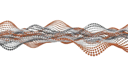 Abstract Wavy Lines of Spheres