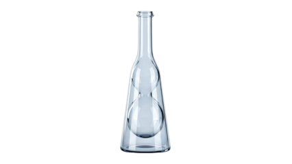 Clear Glass Decanter with Double Bubble Design