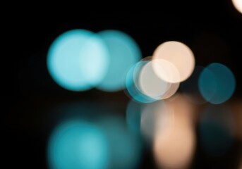 Soft focus city lights bokeh abstract background beautiful ambiance