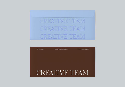 Elegant Envelope Mockup Design Template PSD