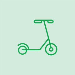 vector illustration of a bicycle scooty