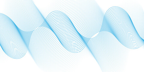 Glowing waveform frequency futuristic energy sound waves technology concept background. Abstract blue wave line vector business texture. Pattern line blend curve flow futuristic background.