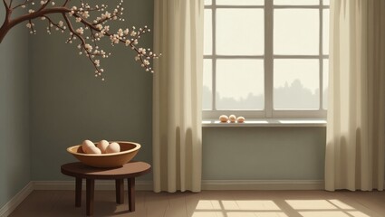 Serene room with natural light