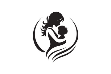 Mother&rsquo;s Day Icon Love and Care Symbol on white background.