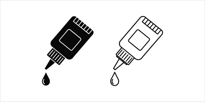 Detailed illustration of a glue bottle icon for craft and repair