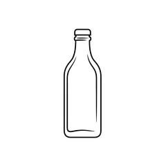 Simple Outline Glass Bottle Icon