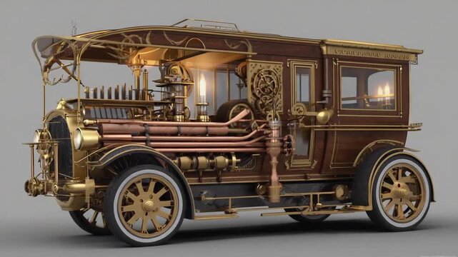 Steampunk style car.