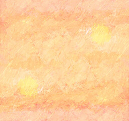 Abstract water background with  sun in impressionist style  Color illustration for your design. Hand-drawn drawing.