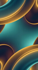 Abstract Swirling Tubes with Golden Yellow and Teal Gradient Lighting graphic design Full HD 4K Video Download 2025 2026
