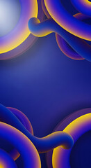Abstract Swirling Tubes with Yellow and Blue Gradient on Dark Blue Background rings Full HD 4K Video Download 2025 2026