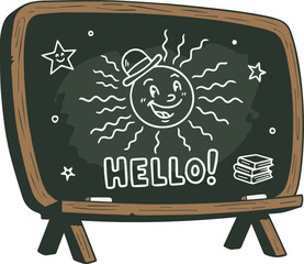Cartoon Blackboard Illustration