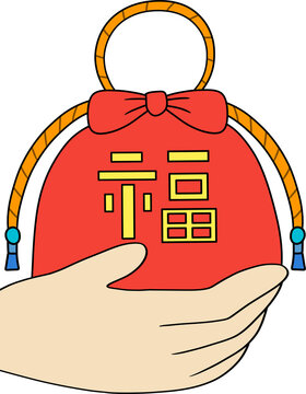 한자 복 주머니