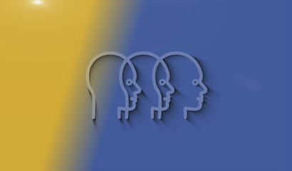 Ai head artificial intelligence symbol digital concept 3d illustration