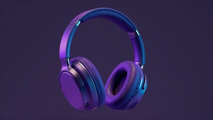 Overear headphones with purple gradient