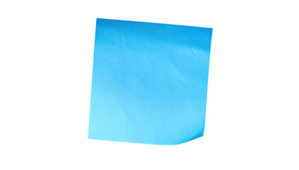 A single, light-blue square of paper, floating against a solid black backdrop