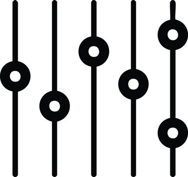 Audio mixer faders icon